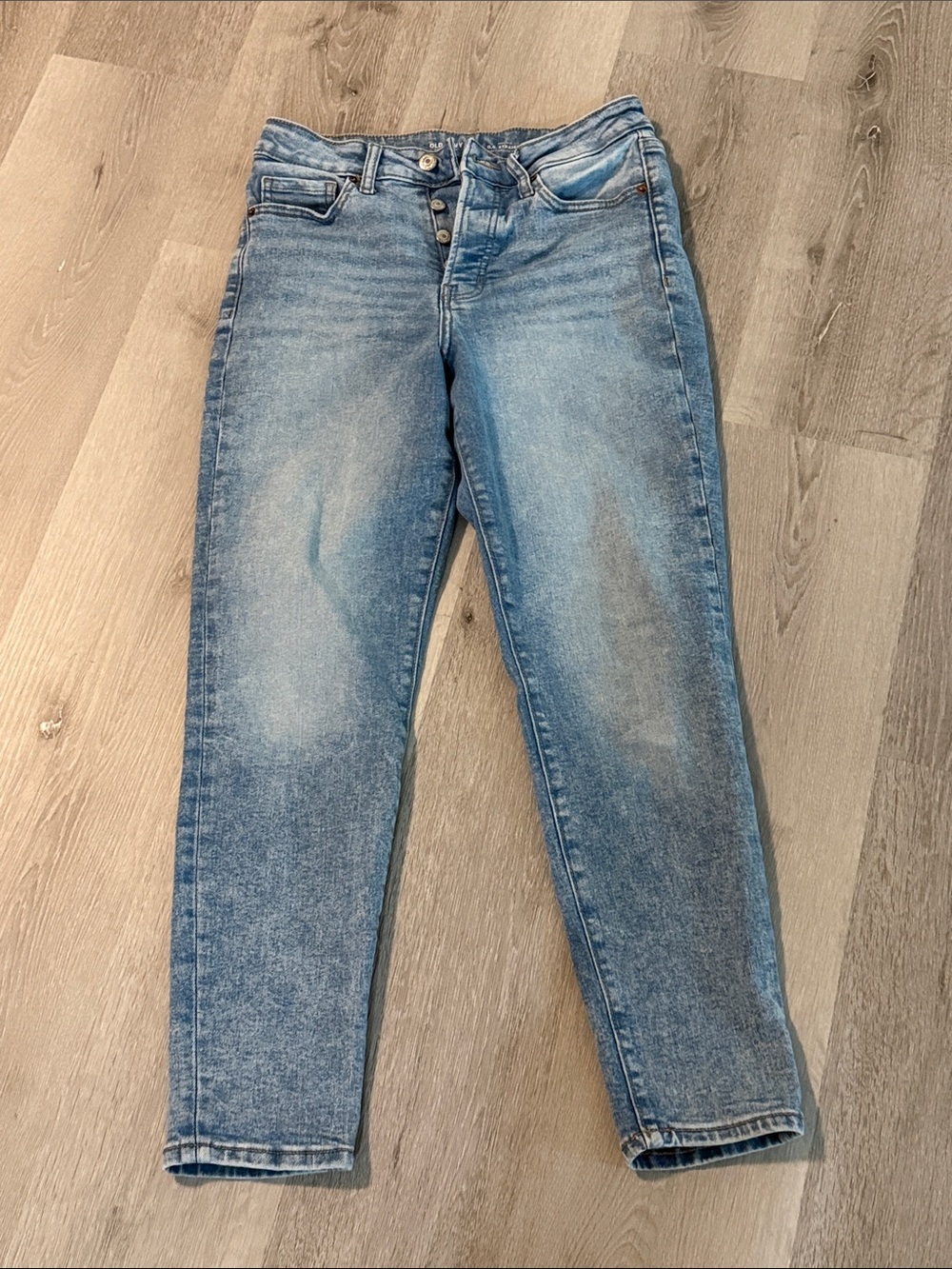 Old Navy Light Blue High-Rise Button-Fly Jeans